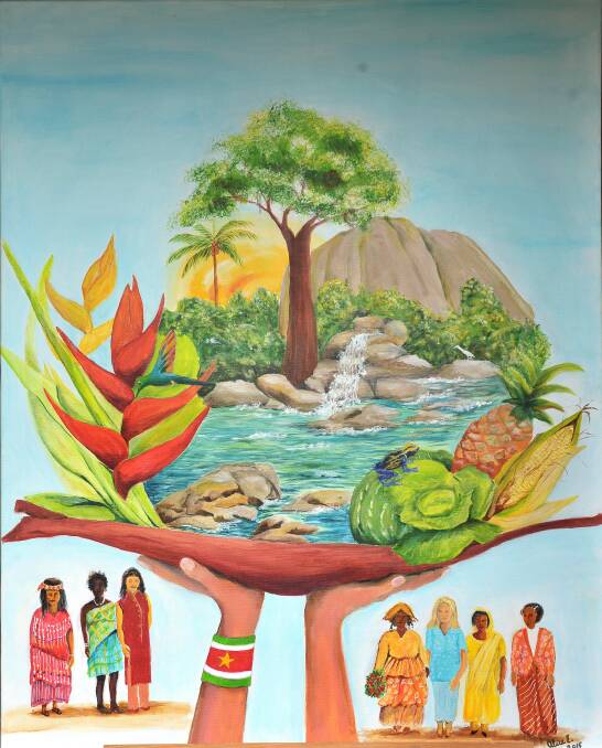 The Divine Gift - artwork by Alice Pomstra-Elmont, commissioned for World Day of Prayer.