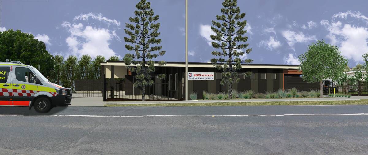 Artist's impression of the new Wauchope Ambulance Station opposite the hospital.
