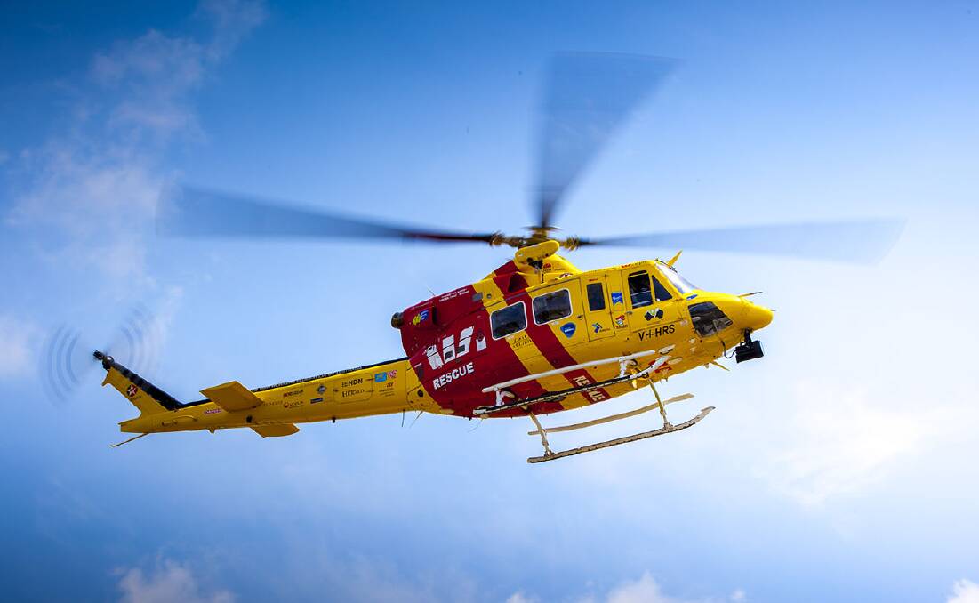 The Westpac Rescue Helicopter will transport an injured woman from Port Macquarie airport to the John Hunter Hospital in Newcastle.