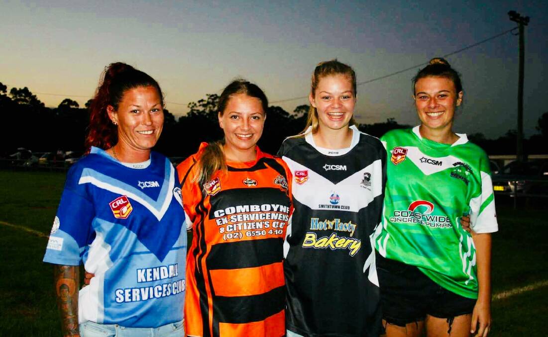 Corina Latimore, Stephanie Ostler, Larissa Ward and Nicole Pender are excited about the Hastings League Ladies Rugby League 13s.