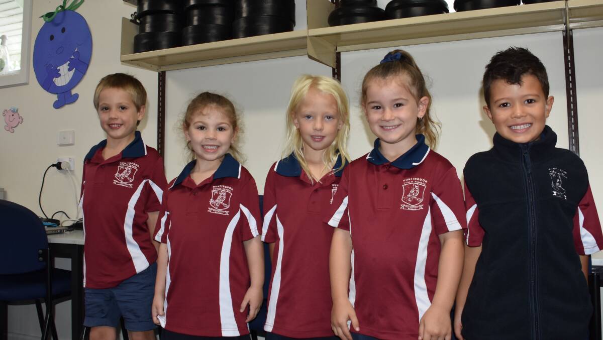 NEWBIES: Liam Harbour, Lilliana Dring, Gabrielle Powell, Macey White and Harlem Gibbons settle into K12.