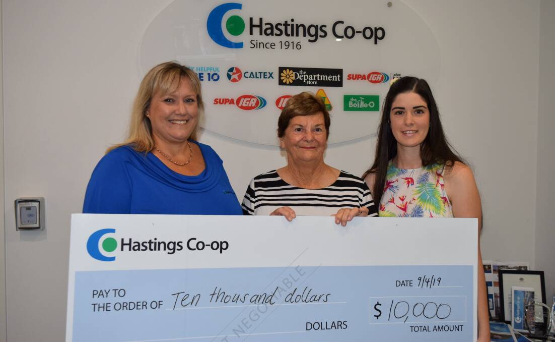 Nicole Langdon from Hastings Co-op with Marie and Kirsty Aitken.