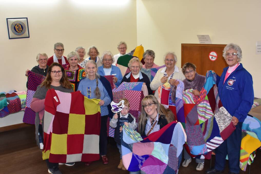 THINKING OF OTHERS: Knitters from the Wauchope Country Women's Association made 48 blankets for Wrap With Love.