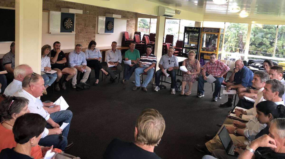 Farmers and processors meet Department of Agriculture officials at Wauchope Country Club.  