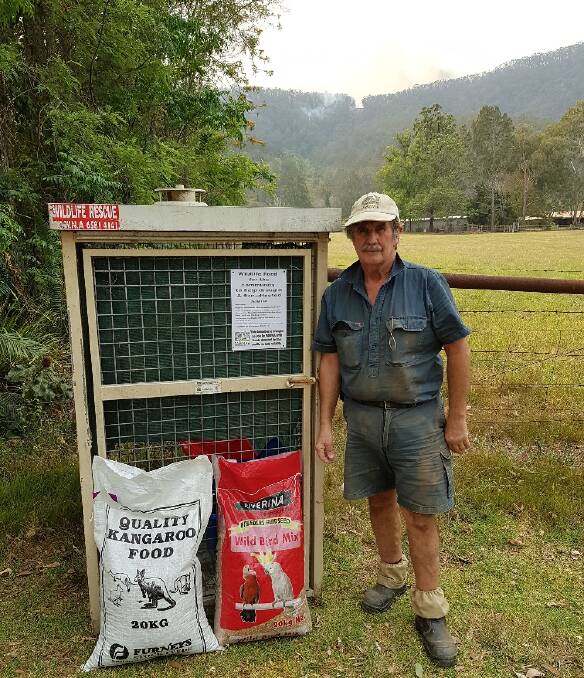 CARING: Andrew Ryan from FAWNA at the Pappinbarra Food4Wildlife collection station.
