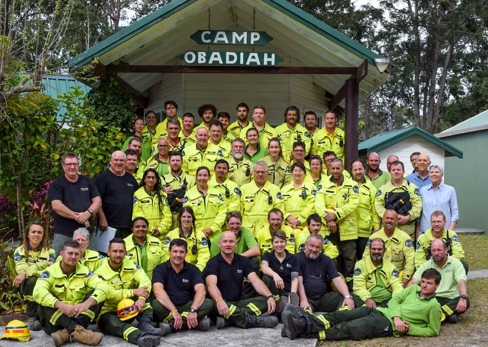 PREPARATION: Forestry Corporation staff and new recruits with trainers at the Johns River fire camp. Photo: Fireground Leadership and Training.