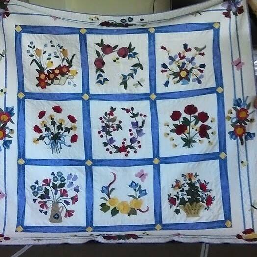 One of the quilts, valued at $4500, to be raffled by the Wauchope Patchwork Quilters.