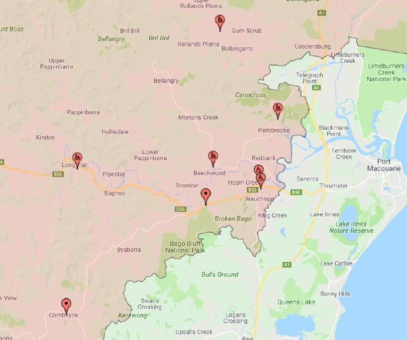 Voting centres in the Greater Wauchope area, listed below.