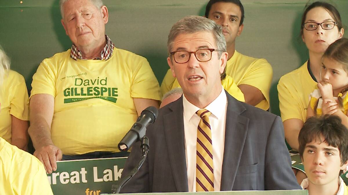 Lyne MP Dr David Gillespie launches his re-election campaign on Wednesday April 17.