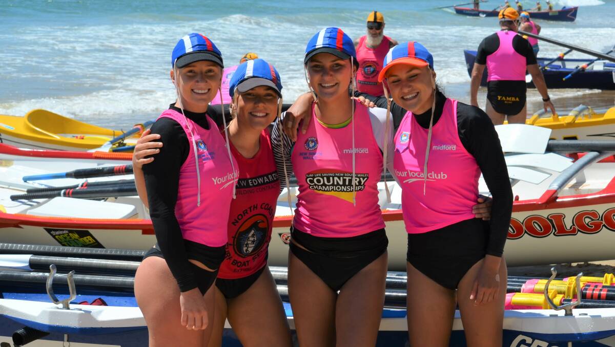 On their way: Wauchope-Bonny Hills Surf Life Saving Club's under-19 girls crew will head to the world lifesaving championships in Adelaide next weekend. Photo: supplied