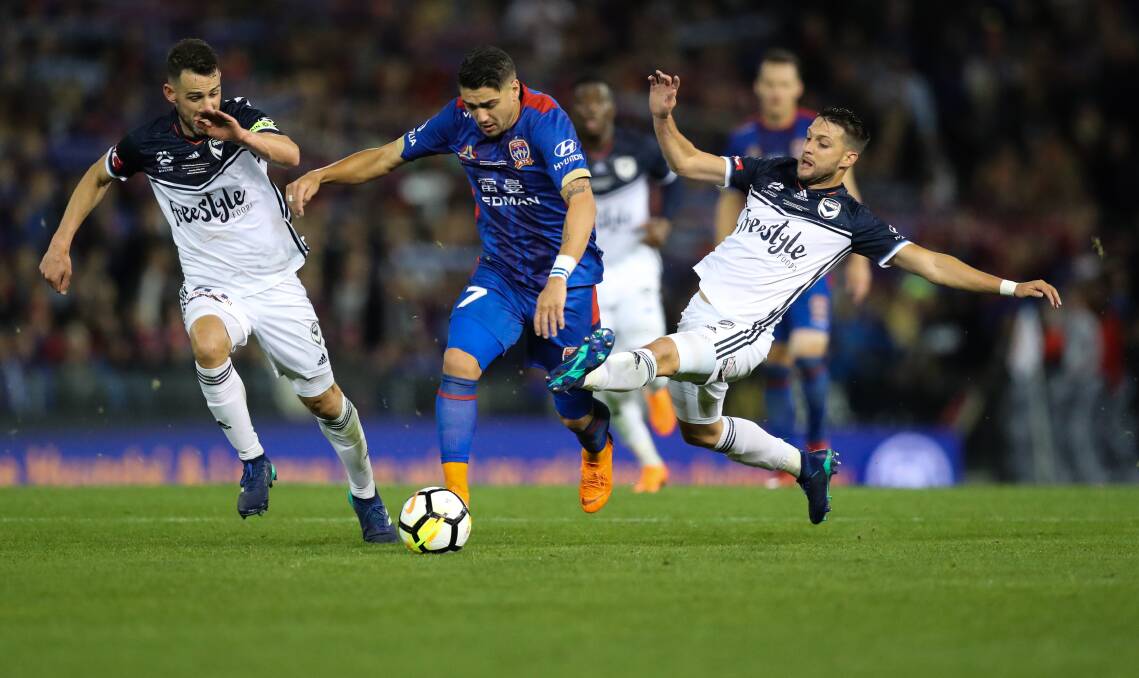 They're coming back: Dimi Petratos and the
Newcastle Jets will return to Port Macquarie
on July 17. Photo: Jonathan Carroll