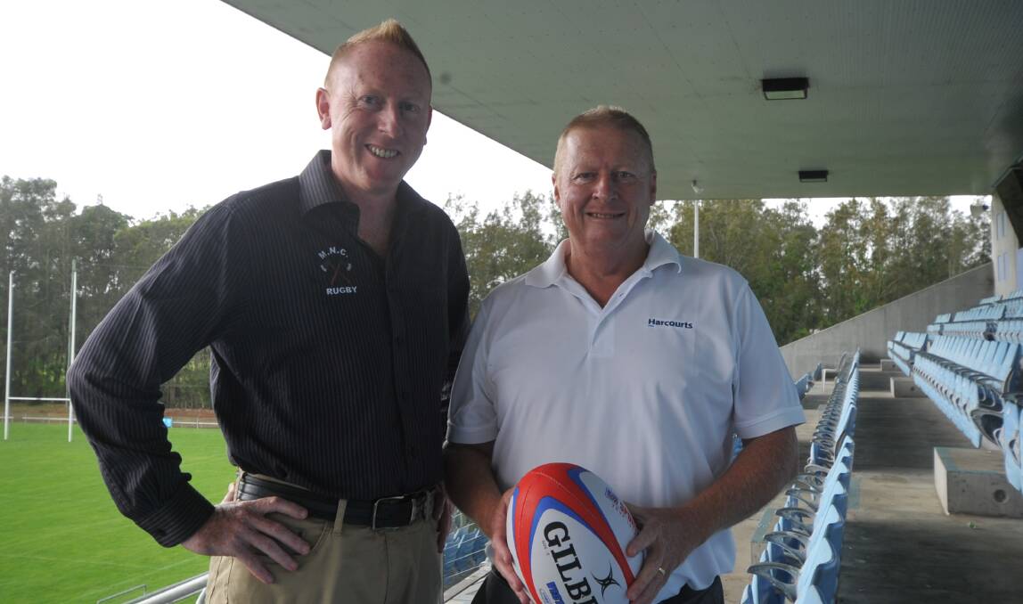 Volunteers needed: Mid North Coast Rugby Union president Mark Mackay and tournament director Marc Minor.