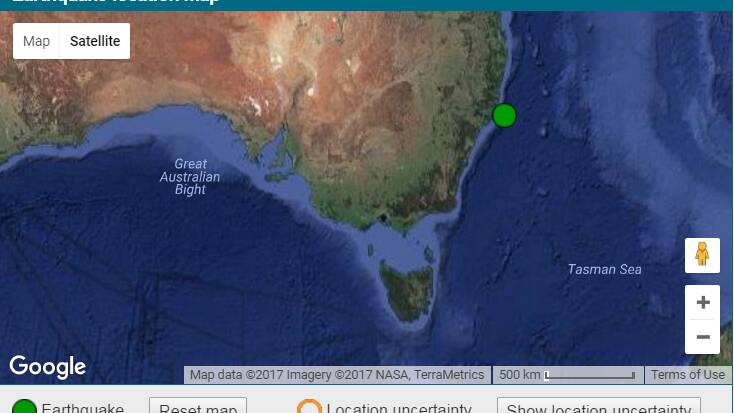 Offshore earthquake at Forster felt in Wauchope