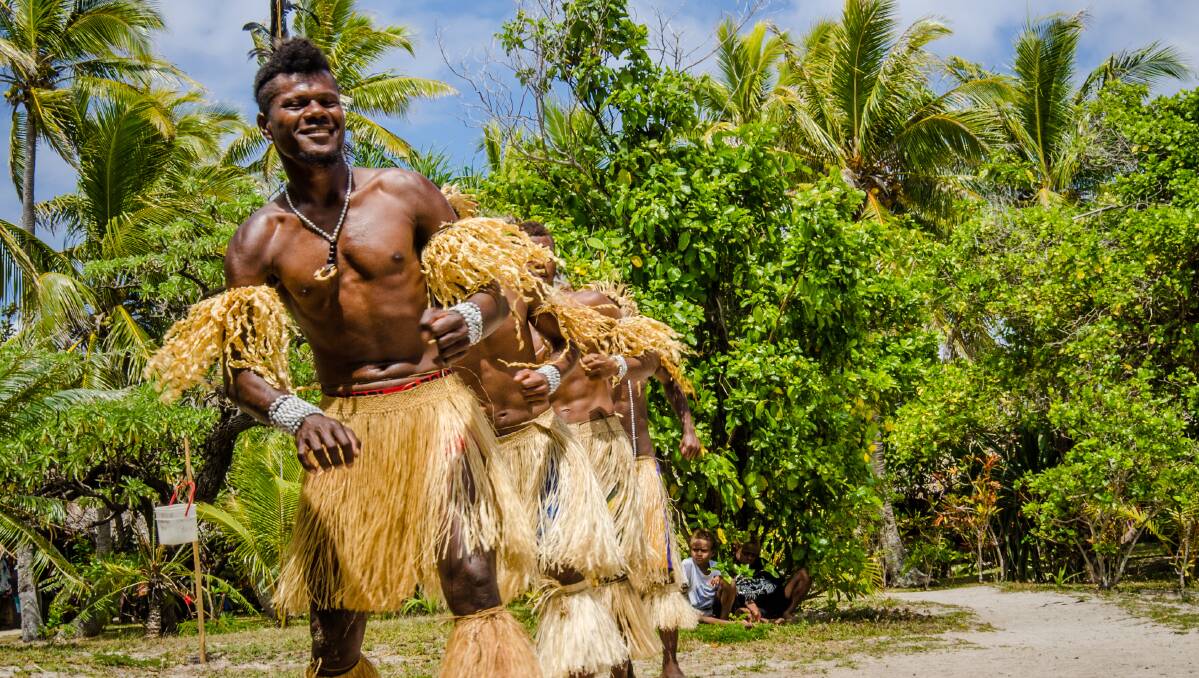 Dancers in traditional native costumes entertain visitros at Port Vila, Vanuatu. Picture: Shutterstock