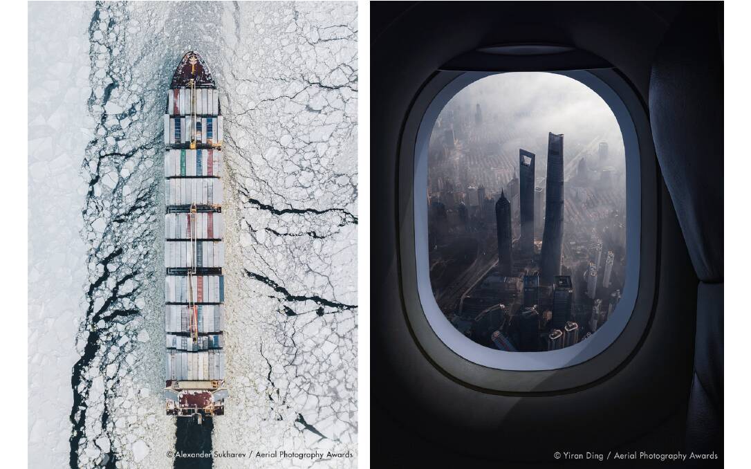 LEFT: Fairway of the Gulf of Finland. Photo: Alexander Sukharev, Aerial Photography Awards 2020
RIGHT: Photo: Yiran Ding, Aerial Photography Awards 2020