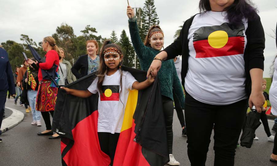 NEWCASTLE: Not even a rainy Monday could stop a crowd of people coming out to proudly march for NAIDOC Week.