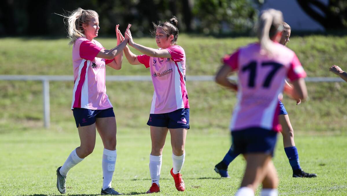 The Illawarra Stingrays celebrating a goal earlier this year. Picture: Adam McLean