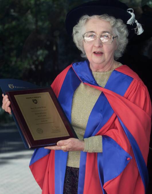 Dr Mary White at Wollongong University graduations. Photo: Hank van Stuivenberg  
