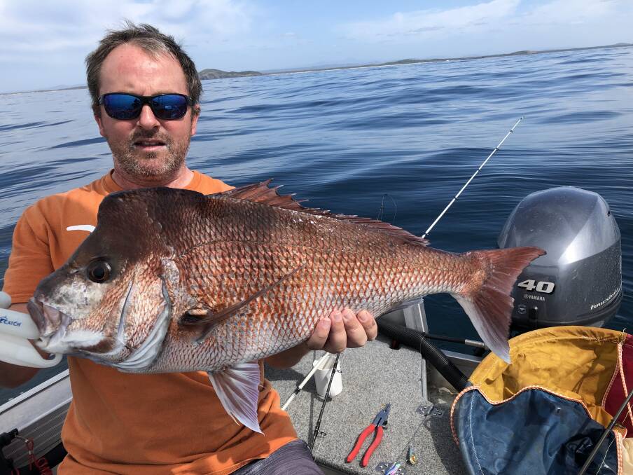 Our Berkley Pic of the Week is Cameron Doak with this terrific snapper he recently scored offshore at Plomer on a lure. Photo supplied