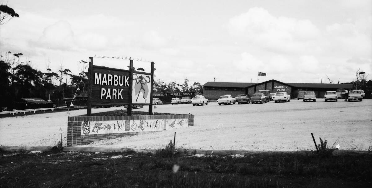 National interest: New tourist attraction Marbuk Park, an Australiana and Wildlife Park near the Port Macquarie Golf Links, 1970. 