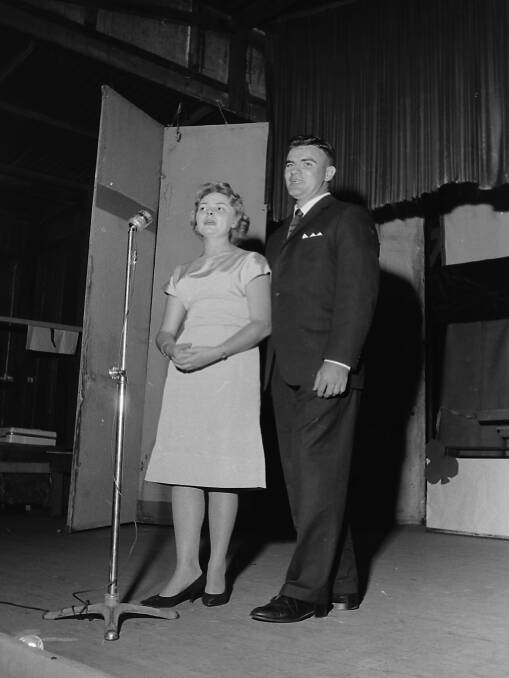 Favourite: Margaret Stanley and Bob Townsende sing Danny Boy at the St. Patrick’s Day concert at the Civic Centre, 1963.