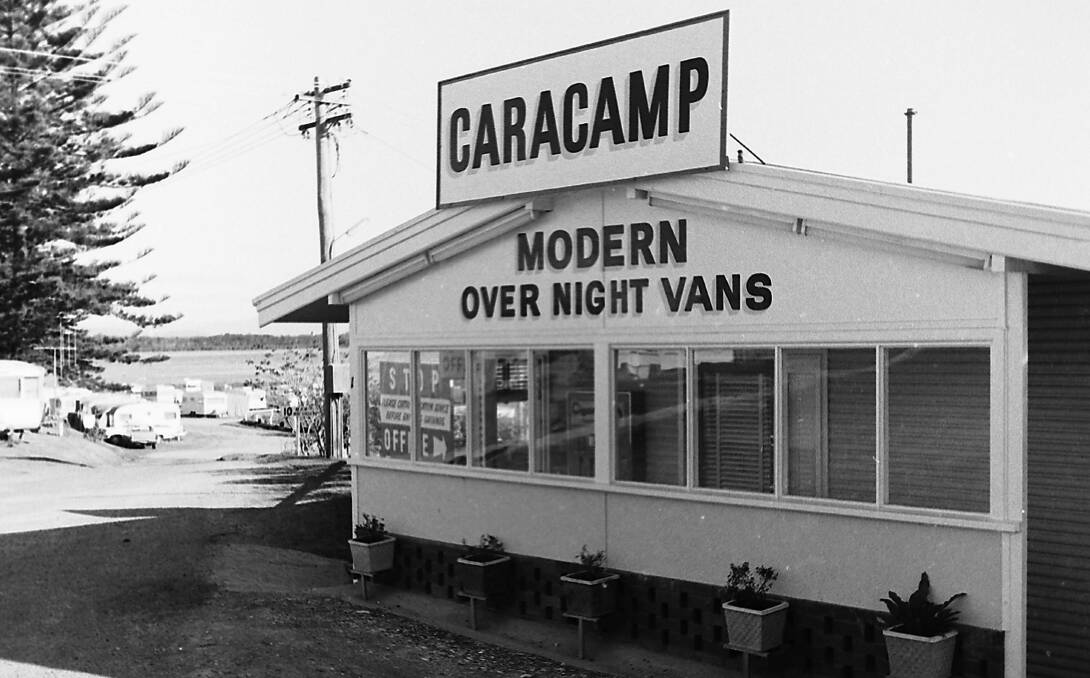 Busy season: Caracamp, the biggest of the “under canvas” camping sites, office and reception was kept busy with bookings leading up to Christmas 1968.