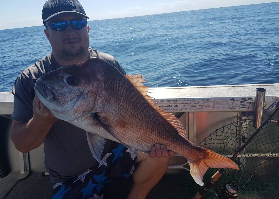 Snap: Steve Atkins has been getting some great snapper over the Christmas break. He recently scored this solid fish off Port Macquarie on a soft plastic.