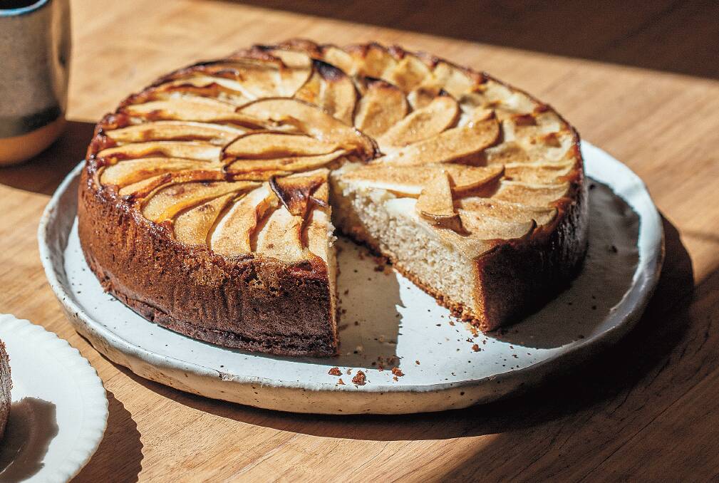 Pear and vanilla cake. Picture: Kate Berry