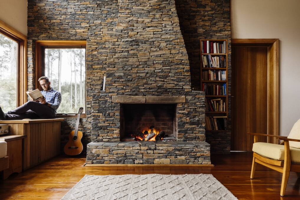 HEARTH AND HOME: The exquisitely crafted chimney alone took three months to complete. Photo: Adam Gibson
