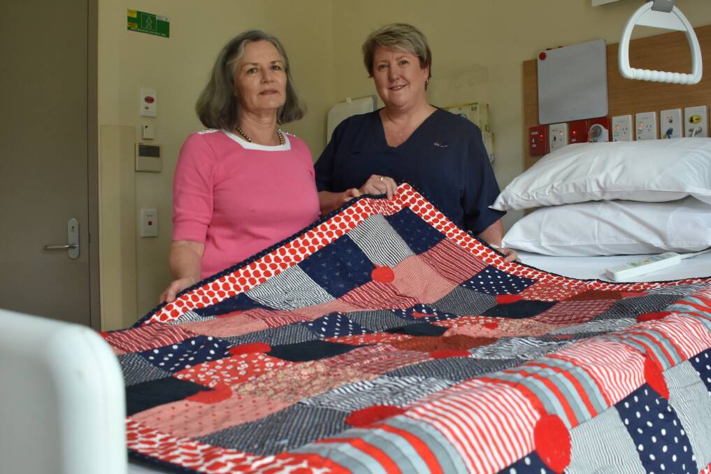 SAD DAY: Executive officer and director of nursing at Wauchope District Memorial Hospital Ann Bodill with registered nurse Cath Gray say they were ehartbroken to learn about the stolen quilts. PHOTO: Laura Telford.