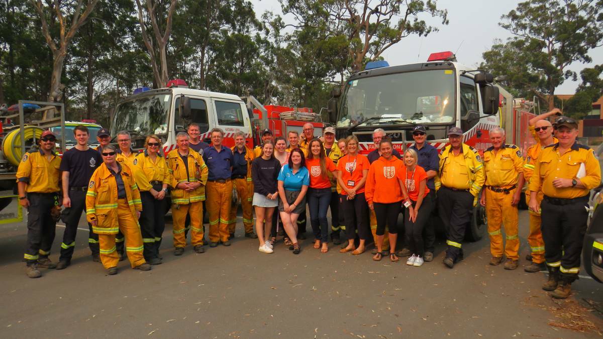 COMMUNITY TOGETHER: Over 250 firefighters are staying at Charles Sturt University in Port Macquarie with local businesses coming together to help make sure everyone is supported.