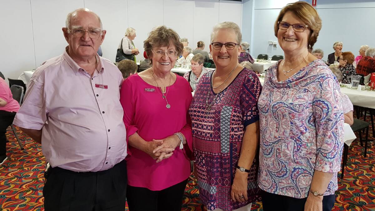CELEBRATED: Wauchope Hospital Volunteers Alex Allan and Margaret Mostyn with Port Macquarie Pink Ladies Gabby Gregory and Sue Young.