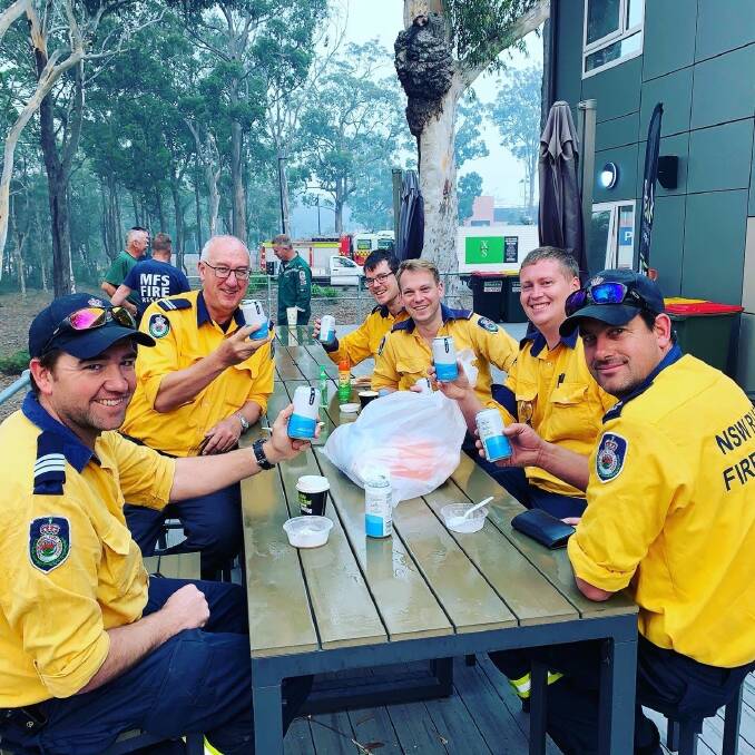 CAMP: The on campus facilities meant the firies felt like they were on camp during their stay in Port Macquarie.