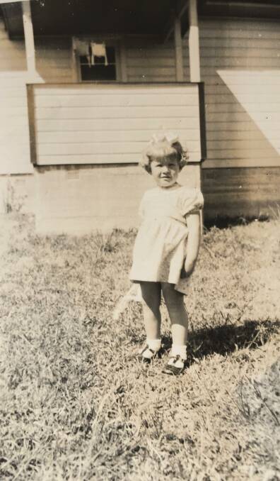 Robyn as a youngster in front of their home on Jordan Avenue. Photo: Bartlett family. 