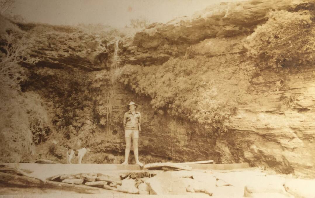 Arthur Bartlett pictured before the dam was built in 1942. Photo: Bartlett family. 