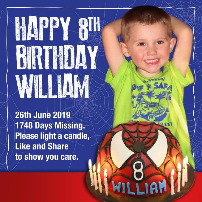 Five long years: William Tyrrell went missing from his grandmother's Kendall home in 2014 and has not been seen since.