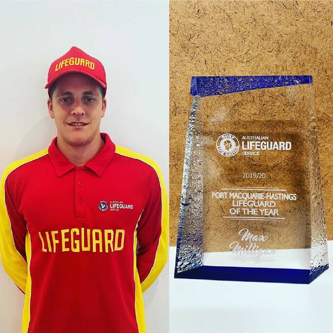 GREAT HONOUR: Max Milligan has been honoured as Lifeguard of the Year for 2019-2020. Photo: ALS Lifeguards.