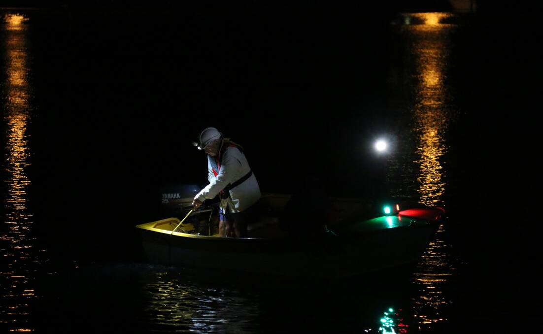 Darkness: Fishing at night: Photo: Supplied/Roads and Maritime Services.