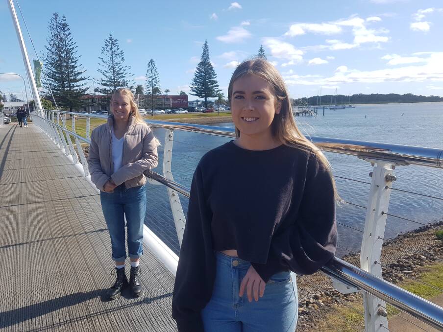 HASTINGS EDUCATION FUND: Wauchope's Molly Styles (right) and Port Macquarie's Tahli Enfield.
