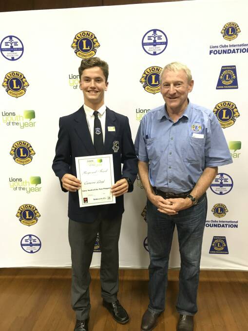 ON THE WAY TO FINALS: Cameron Lloyd with Simon Abell. Photo: Supplied/Wauchope High School