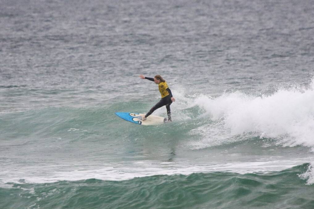 STRONG SURFER: Evie Conway at the NSW State Titles. Photo: Josh Brown/Surfing NSW.