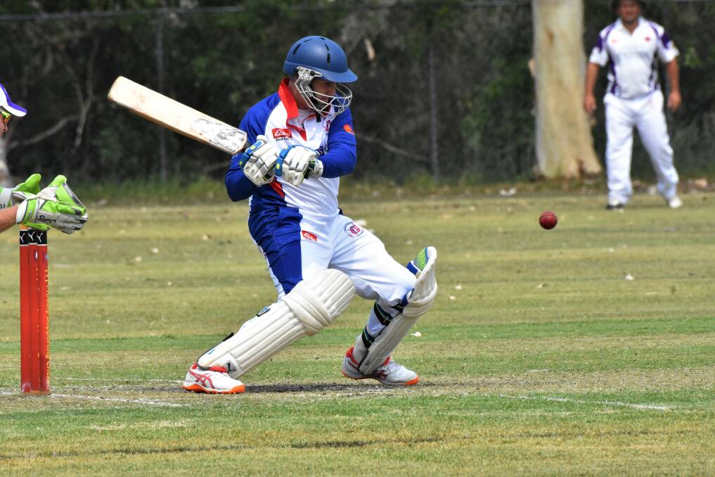 ON THE ATTACK: Lindsay Hopper prepares to slash one through towards the boundary.