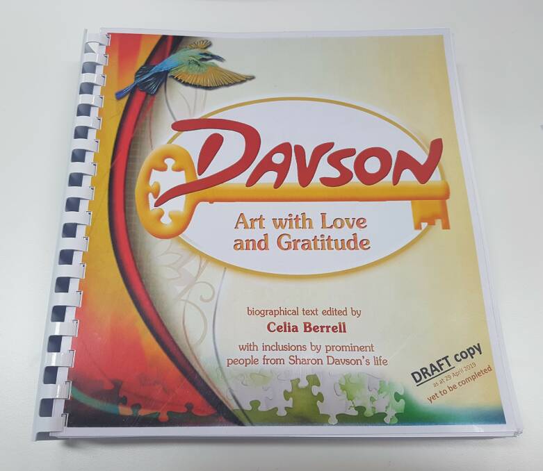 Draft copy: Sharon Davson's biographical book titled 'Art with Love and Gratitude'.