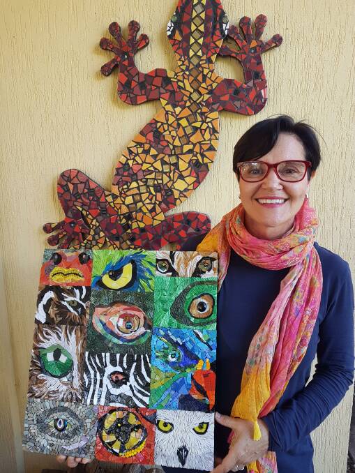 ANIMAL INSPIRED: Mid North Coast mosaic maker Francessca O'Donnell.