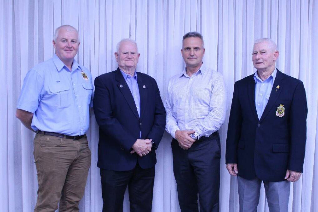 NEW FOCUS: Incoming president, Mick Brownlow with RSL NSW Acting President, Ray James, RSL NSW chief executive Jon Black and previous president Des Hancock.