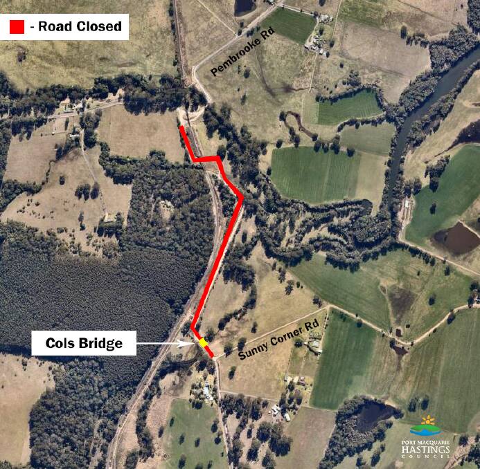 Bridge work: The Cols Bridge replacement project is expected to take three weeks, weather permitting.