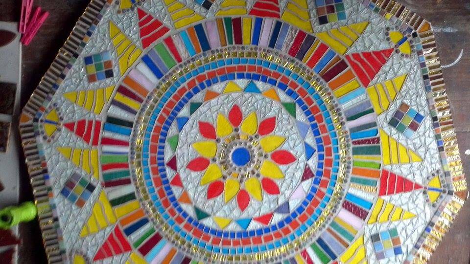One of Krissa Wilkinson's colourful mosaic works.