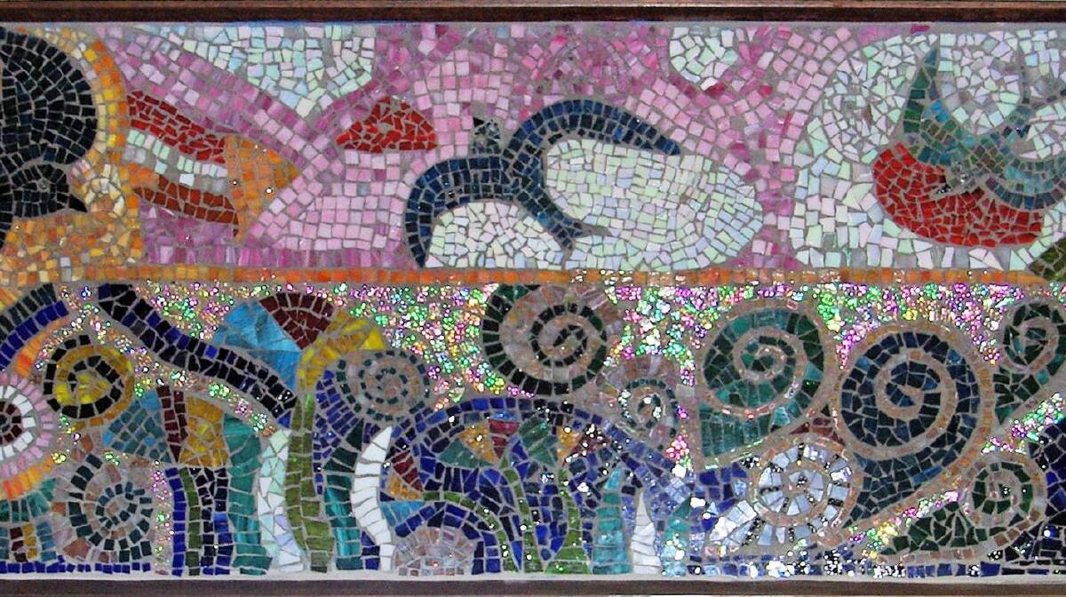 Krissa Wilkinson creates mosaic commissions for private collections and also works on community arts projects.