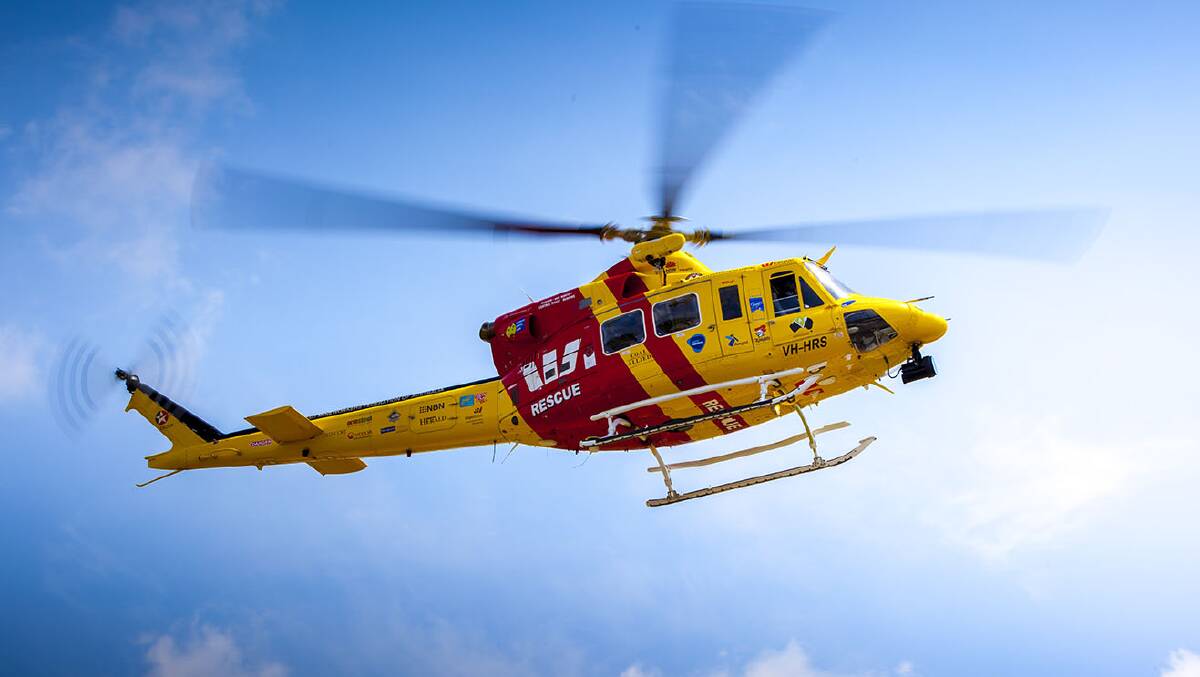 Man injured: The Westpac Rescue Helicopter Service has airlifted a man after a cliff fall at Bril Bril.