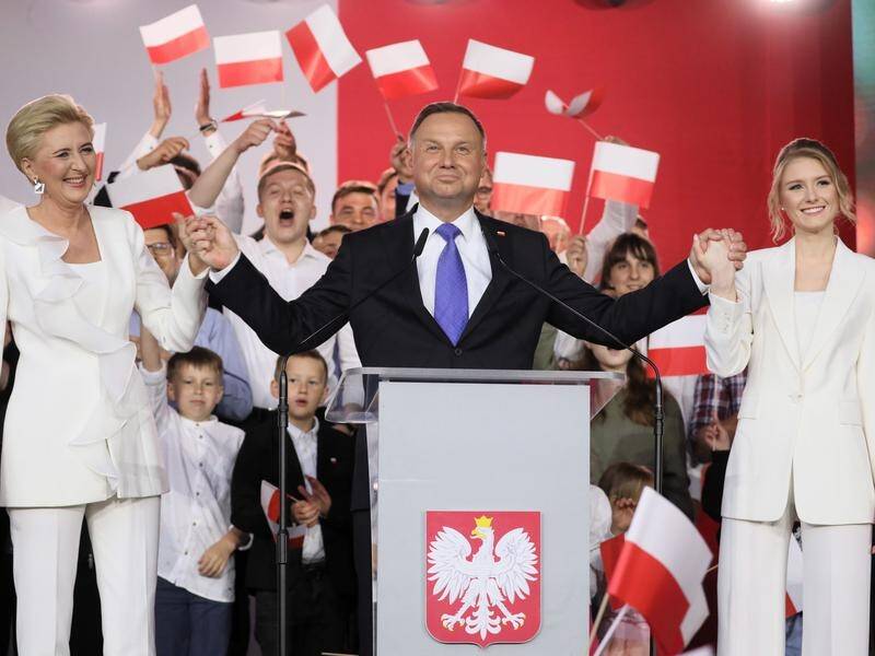 Poland's incumbent President Andrzej Duda has claimed victory in his race against the Warsaw mayor.